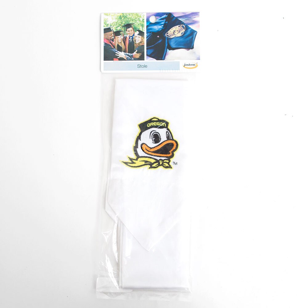 Classic Oregon O, Josten's, White, Stole of Gratitude, Grad, Dad, 156074
